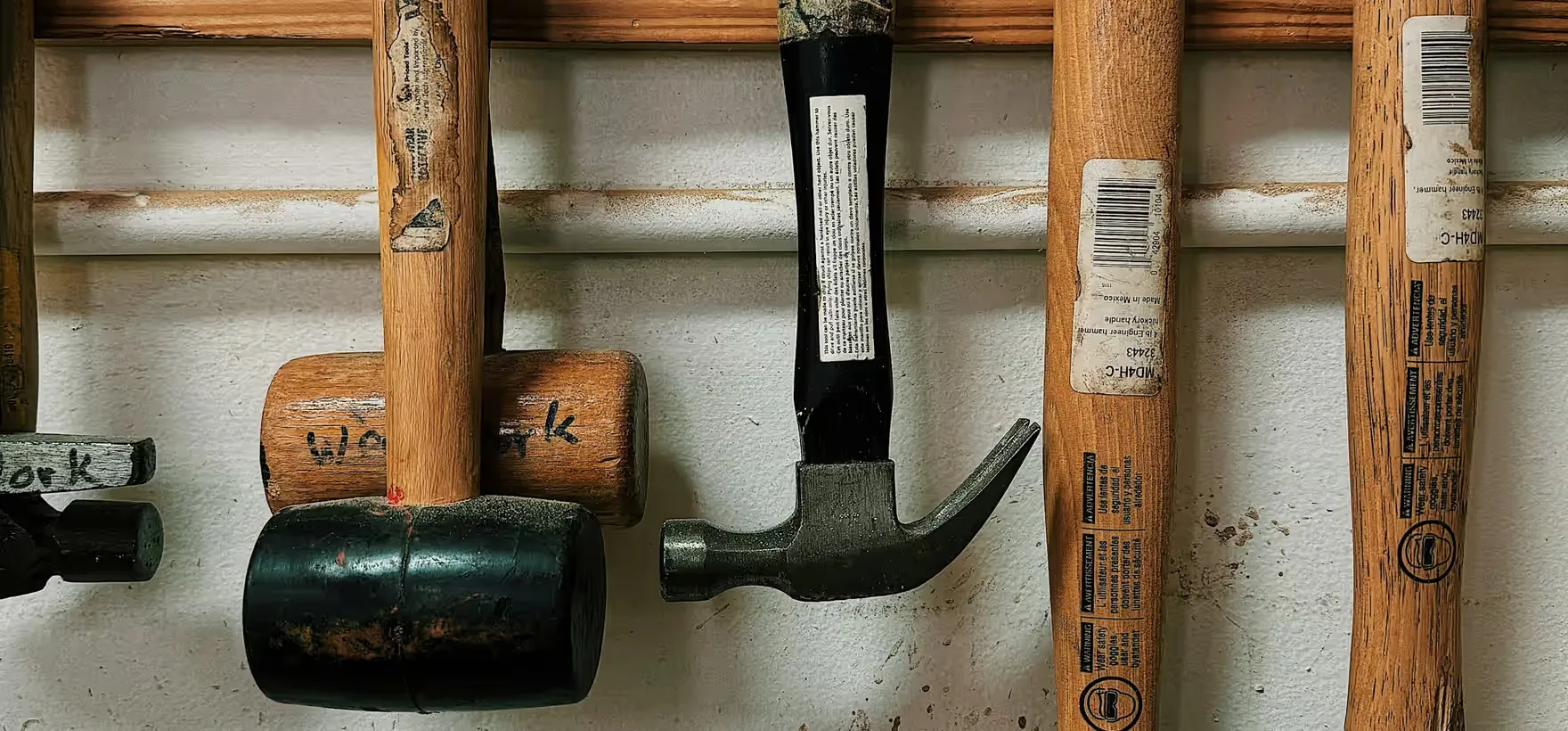 A wall of well-organised handyman tools, ready for the next job